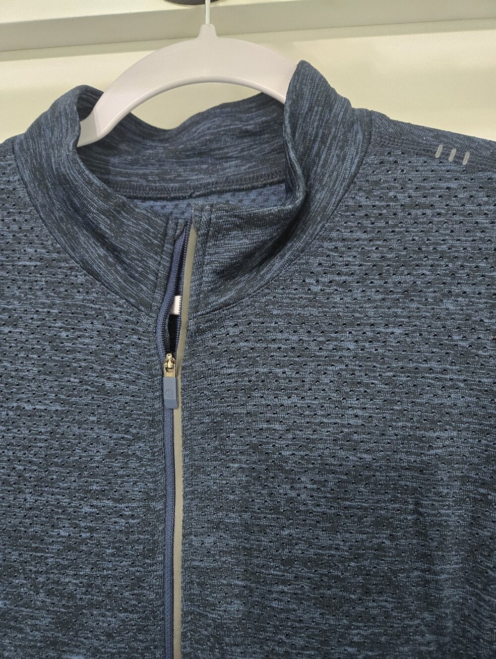 Lululemon Men’s Metal Vent Tech 1/2 Zip Long Sleeve Pullover Blue Heather Size M - Picture 2 of 5